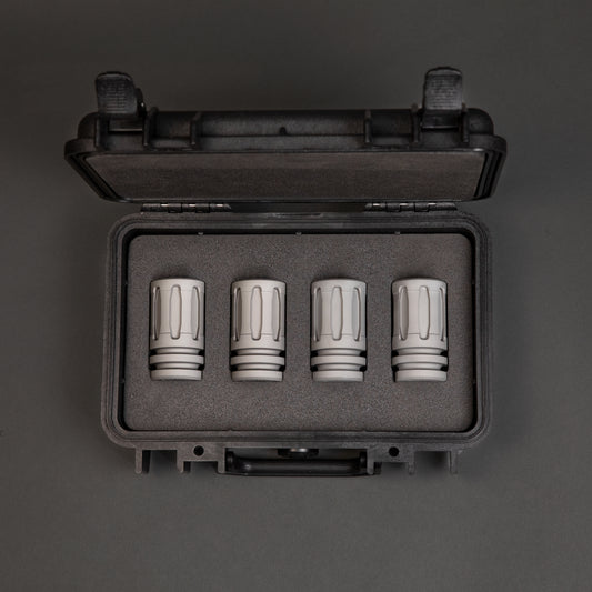 Black / (4) Ghost Grey  Muzzleshot Military Shot Glass